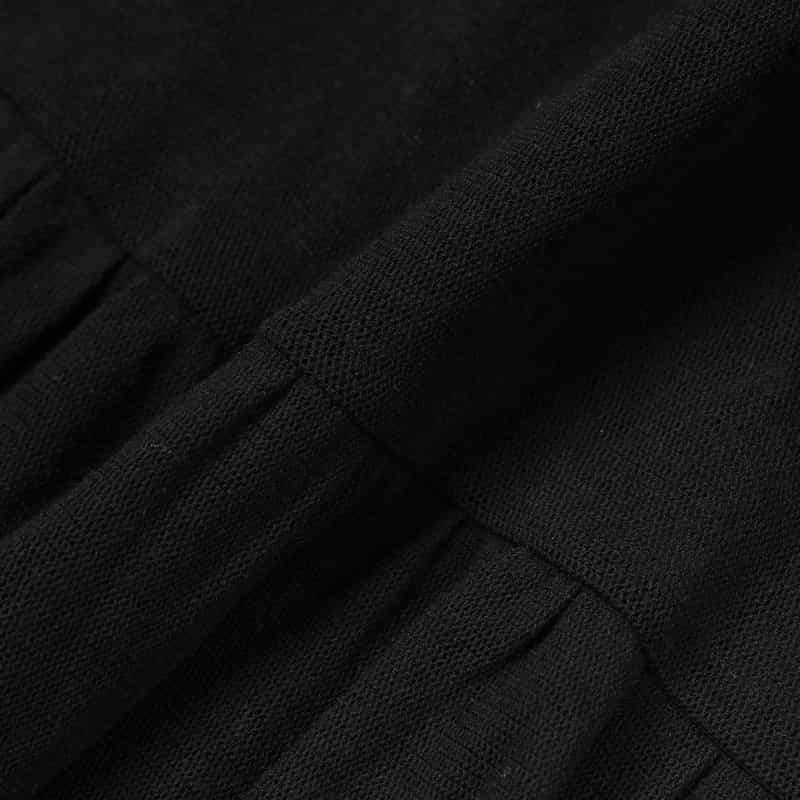 BARNEYS NEW YORK ウォッシャブル メッシュ素材ティアードプルオーバー BLACK