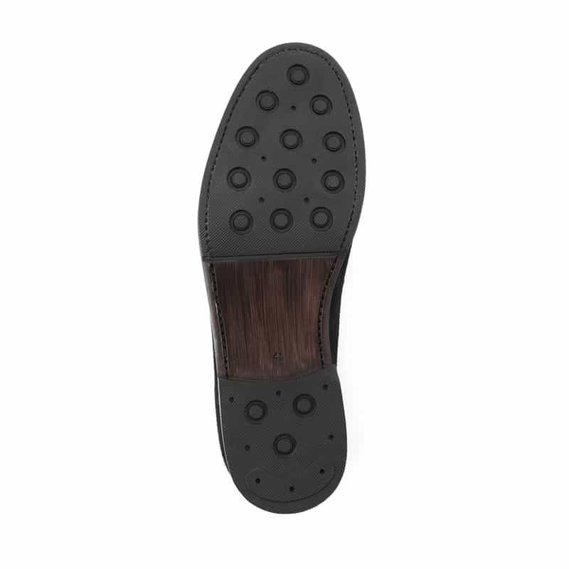 BARNEYS NEW YORK スエードコインローファー BLACK