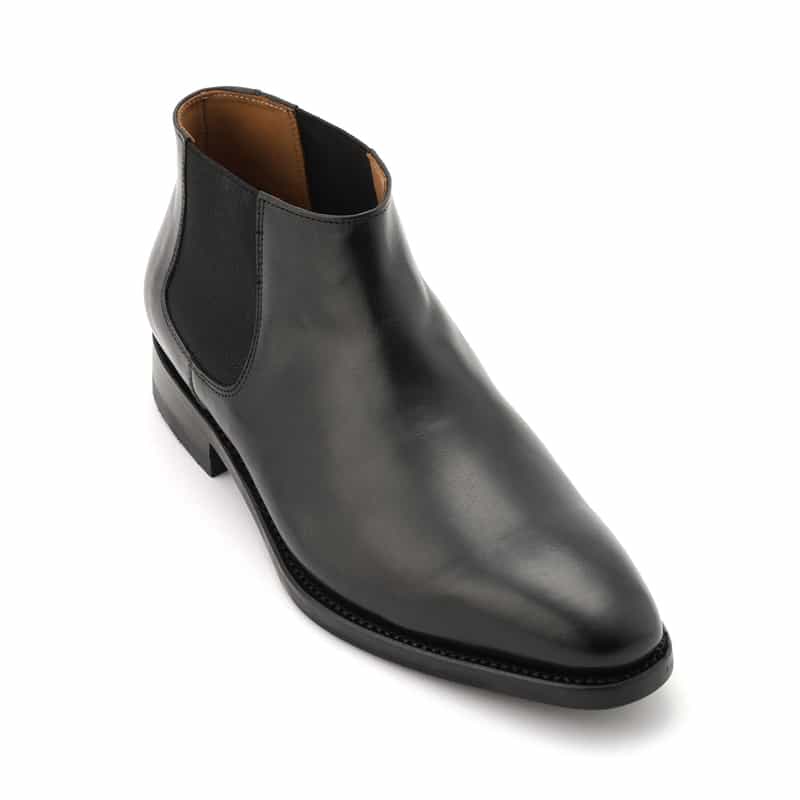 BARNEYS NEW YORK ミドル丈サイドゴアブーツ BLACK