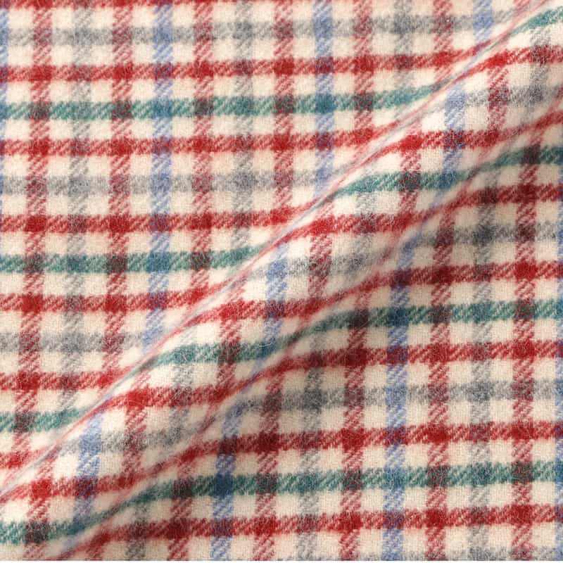 BARNEYS NEW YORK ガンクラブチェック柄カシミヤスカーフ BEIGE