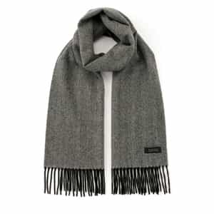 ヘリンボーン柄カシミヤスカーフ