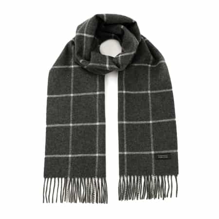 ウィンドウペーン柄カシミヤスカーフ