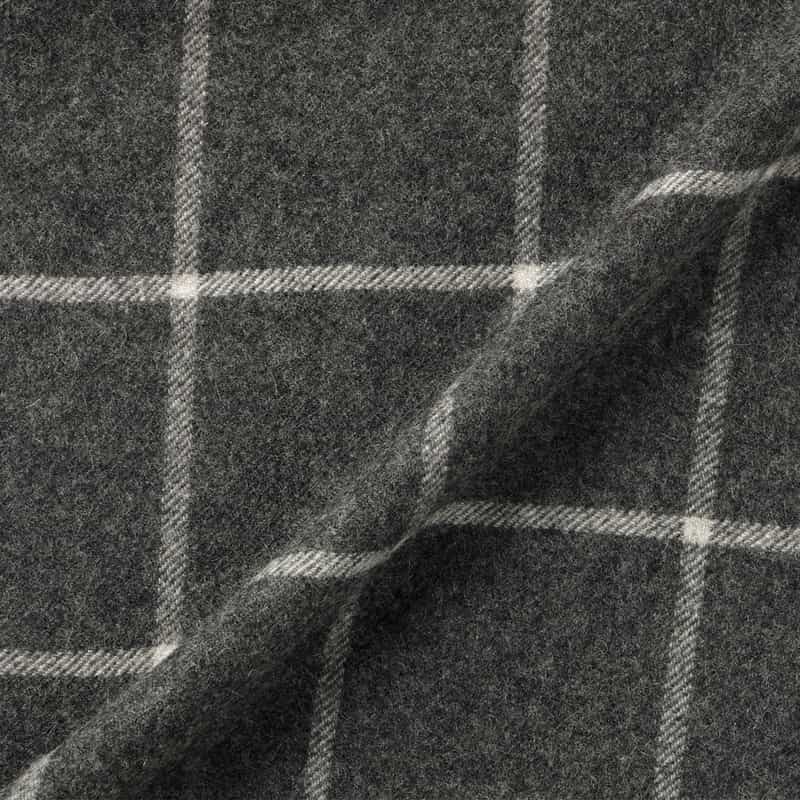 BARNEYS NEW YORK ウィンドウペーン柄カシミヤスカーフ NAVY