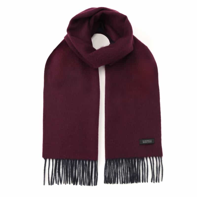 BARNEYS NEW YORK リバーシブルカシミヤスカーフ WINE