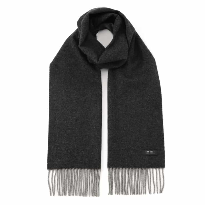 BARNEYS NEW YORK リバーシブルカシミヤスカーフ GRAY