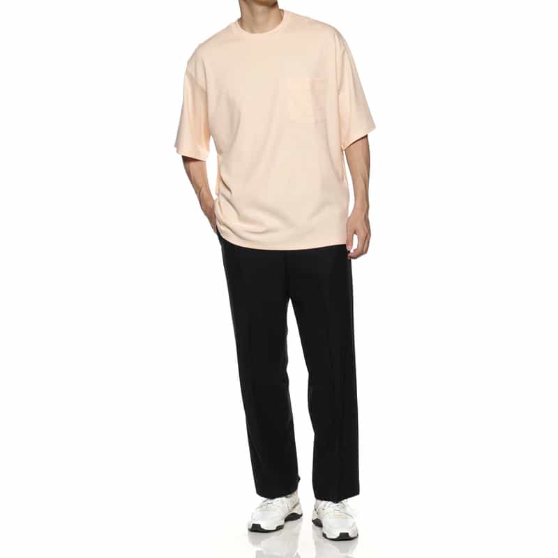 BARNEYS NEW YORK ウォッシャブル ポケット付Tシャツ OFF WHITE