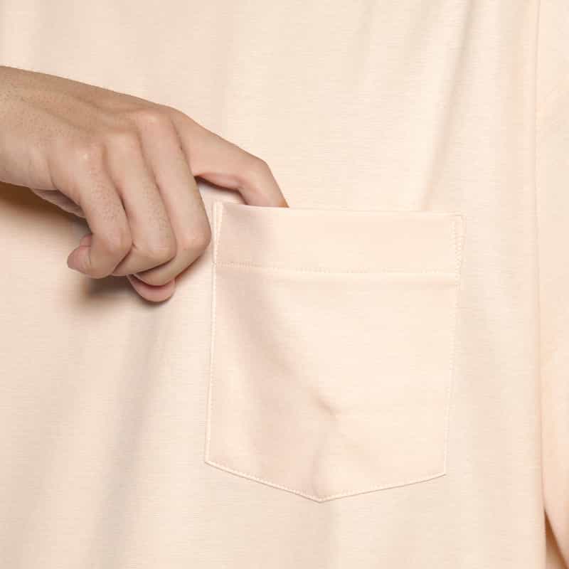 BARNEYS NEW YORK ウォッシャブル ポケット付Tシャツ OFF WHITE