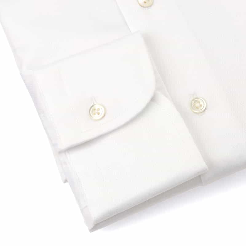 BARNEYS NEW YORK ヘリンボーン ドレスシャツ WHITE