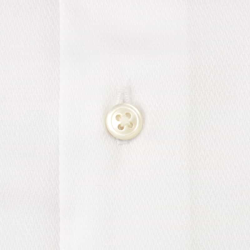 BARNEYS NEW YORK ヘリンボーン ドレスシャツ WHITE