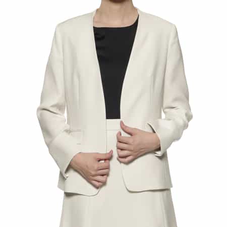 セットアップ ウォッシャブル スムースサテン ノーカラージャケット