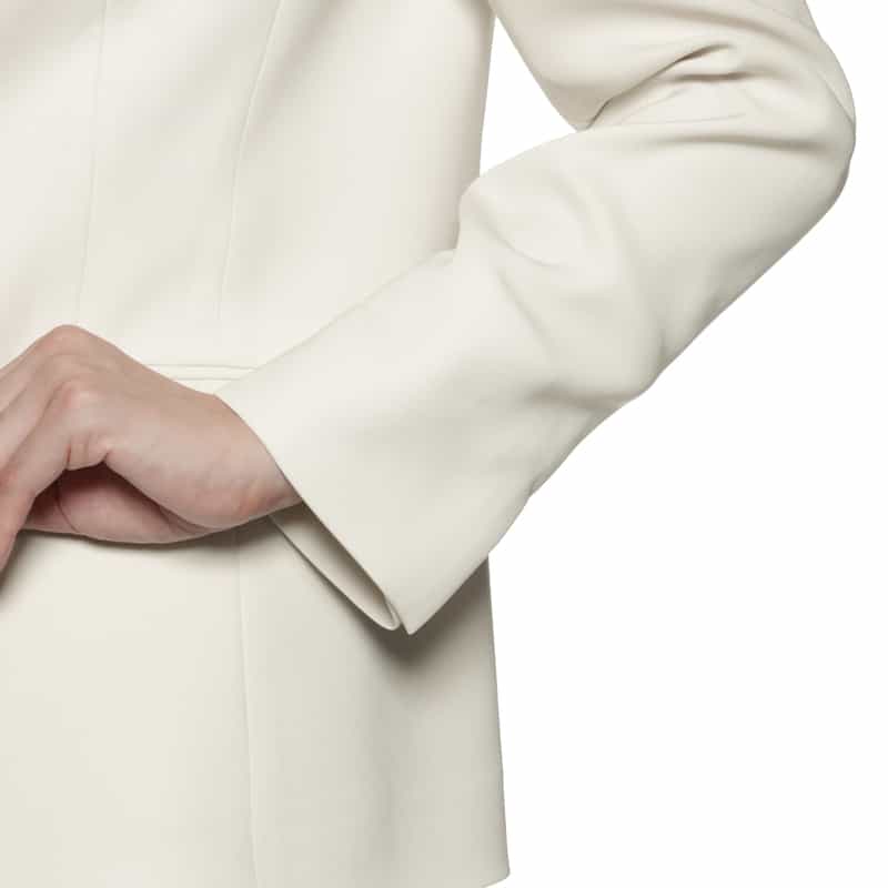 BARNEYS NEW YORK セットアップ ウォッシャブル スムースサテン ノーカラージャケット BEIGE