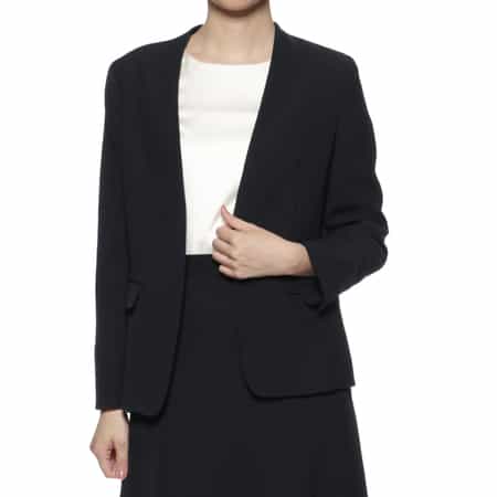 セットアップ ウォッシャブル スムースサテン ノーカラージャケット