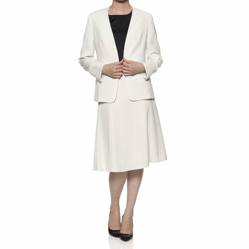 BARNEYS NEW YORK セットアップ ウォッシャブル スムースサテンスカート BEIGE