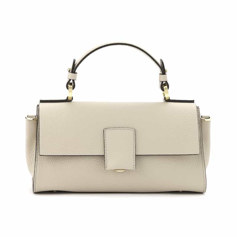 BARNEYS NEW YORK レザー ワンハンドル ミニショルダーバッグ IVORY