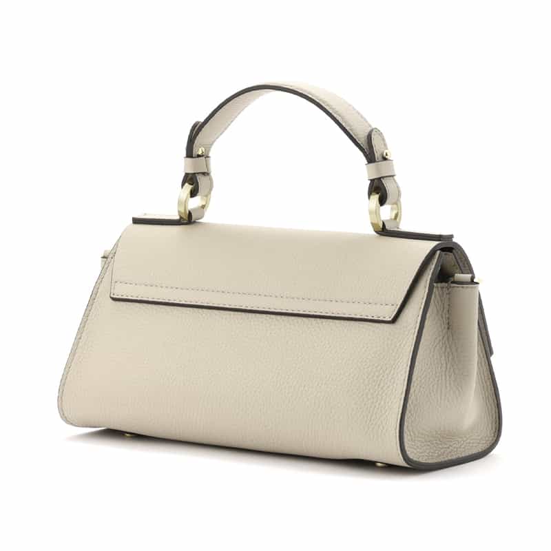 BARNEYS NEW YORK レザー ワンハンドル ミニショルダーバッグ IVORY