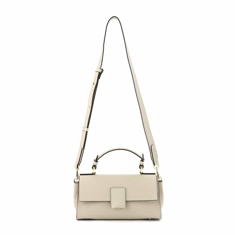 BARNEYS NEW YORK レザー ワンハンドル ミニショルダーバッグ IVORY
