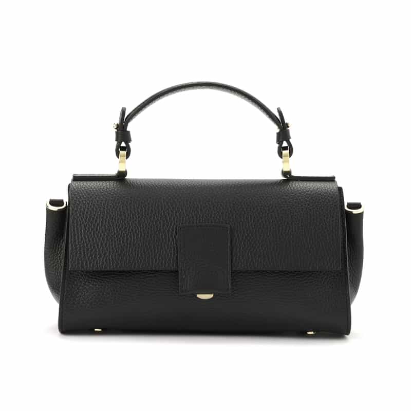 BARNEYS NEW YORK レザー ワンハンドル ミニショルダーバッグ BLACK