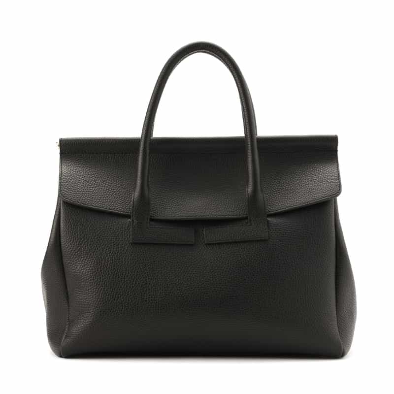 レザー フラップトートバッグ