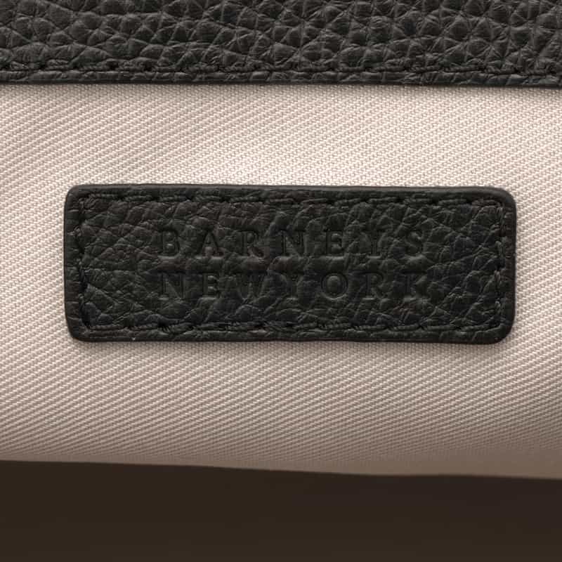 BARNEYS NEW YORK レザー フラップトートバッグ BLACK