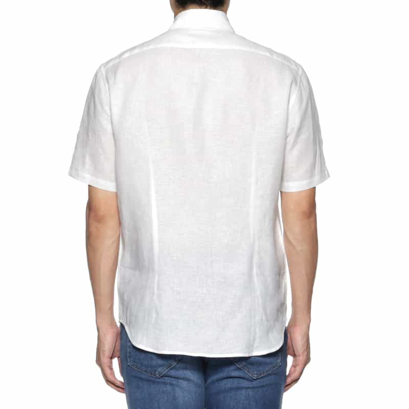 BARNEYS NEW YORK ウォッシャブル リネンシャツ WHITE