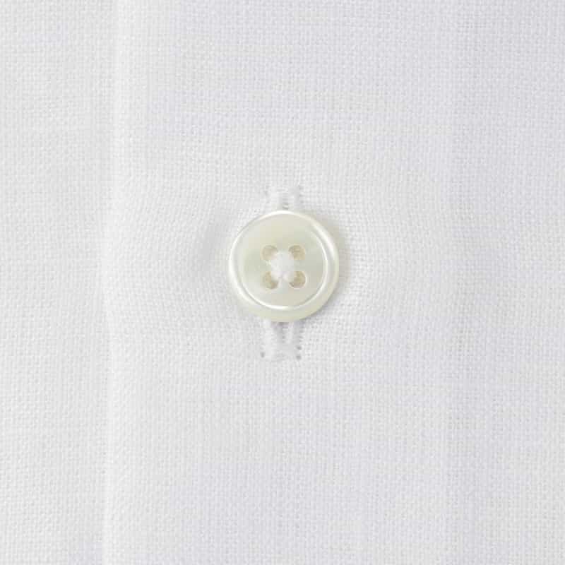 BARNEYS NEW YORK ウォッシャブル リネンシャツ WHITE