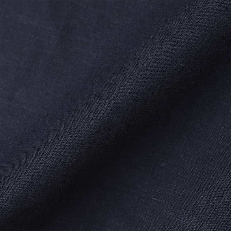 BARNEYS NEW YORK ウォッシャブル リネンシャツ NAVY