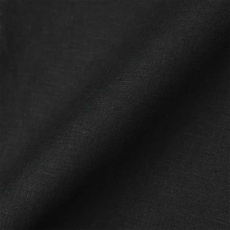 BARNEYS NEW YORK ウォッシャブル リネンシャツ BLACK