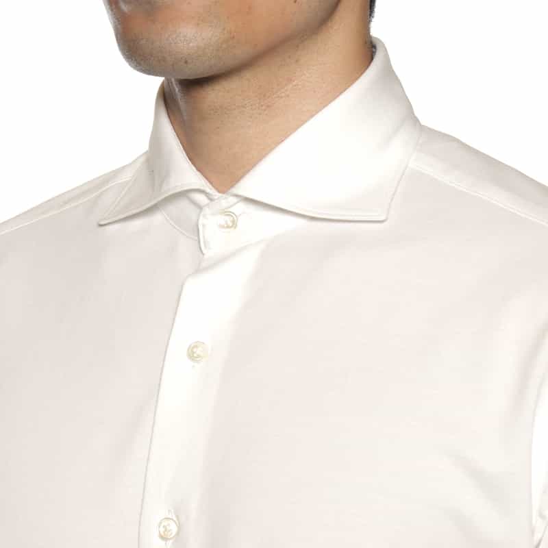 BARNEYS NEW YORK ウォッシャブル カジュアルシャツ WHITE