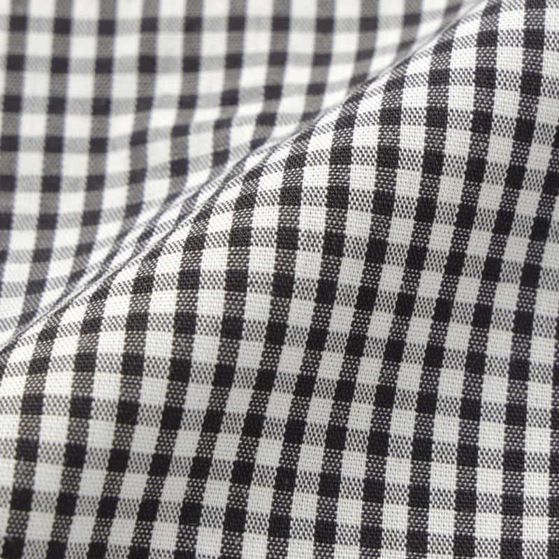 BARNEYS NEW YORK ギンガムチェック柄ボタンダウンシャツ BLACK