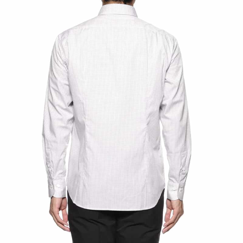 BARNEYS NEW YORK ギンガムチェック柄ボタンダウンシャツ GRAY