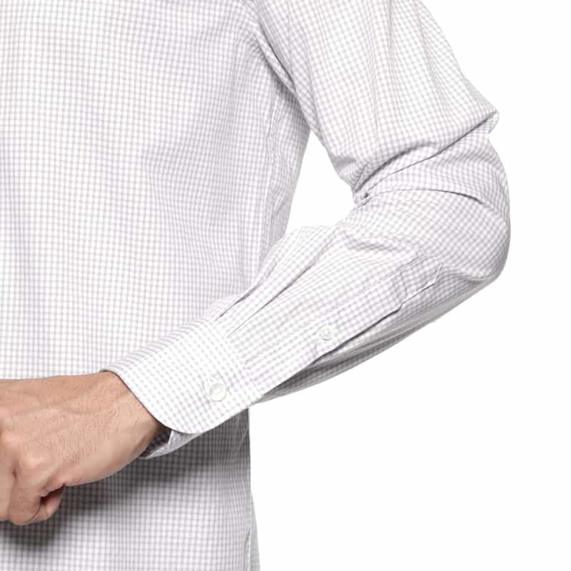 BARNEYS NEW YORK ギンガムチェック柄ボタンダウンシャツ GRAY