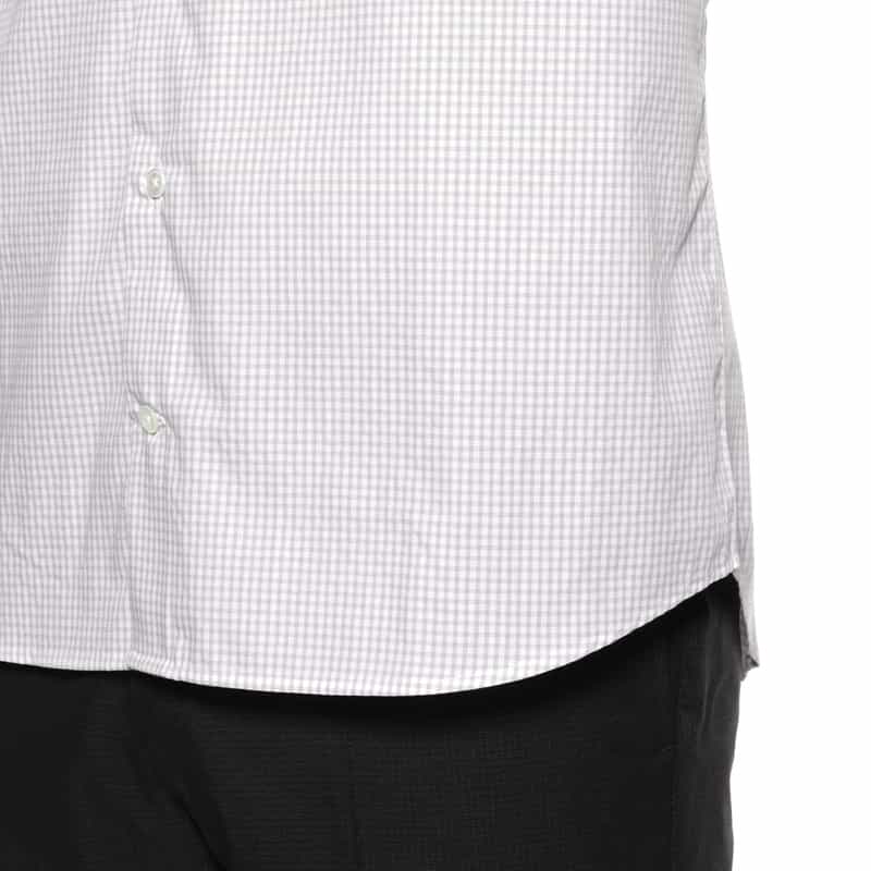 BARNEYS NEW YORK ギンガムチェック柄ボタンダウンシャツ GRAY