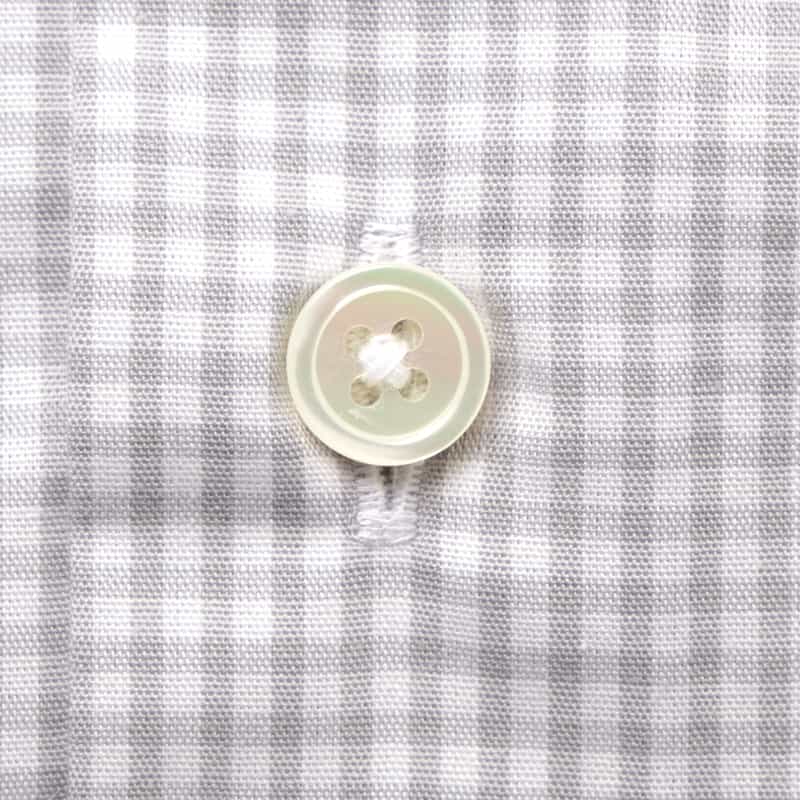 BARNEYS NEW YORK ギンガムチェック柄ボタンダウンシャツ GRAY