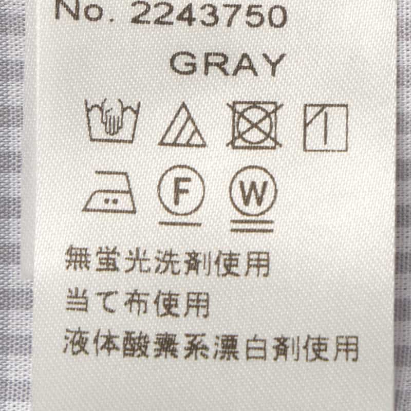 BARNEYS NEW YORK ギンガムチェック柄ボタンダウンシャツ GRAY