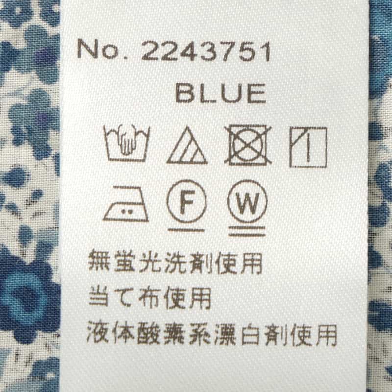 BARNEYS NEW YORK フラワー柄カジュアルシャツ BLUE