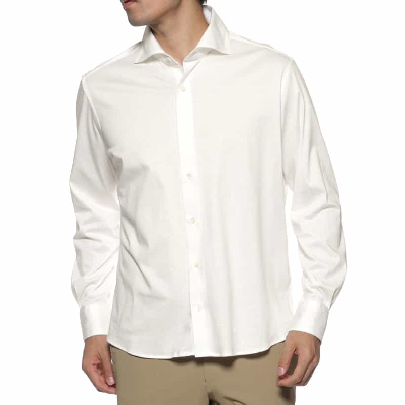 BARNEYS NEW YORK カジュアルシャツ （アルビニ社製コットン使用） WHITE