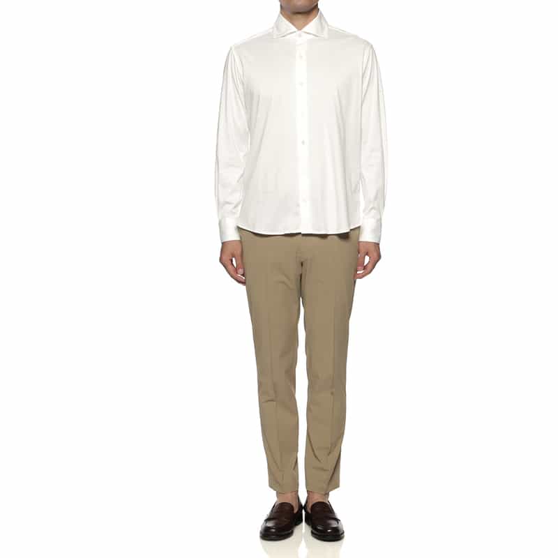 BARNEYS NEW YORK カジュアルシャツ （アルビニ社製コットン使用） WHITE