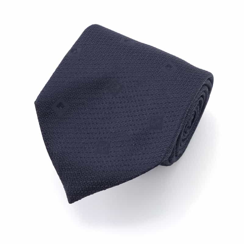 BARNEYS NEW YORK 小紋柄タイ NAVY