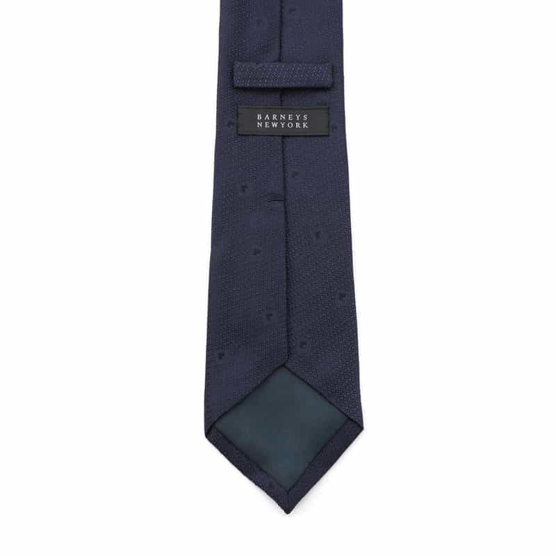 BARNEYS NEW YORK 小紋柄タイ NAVY