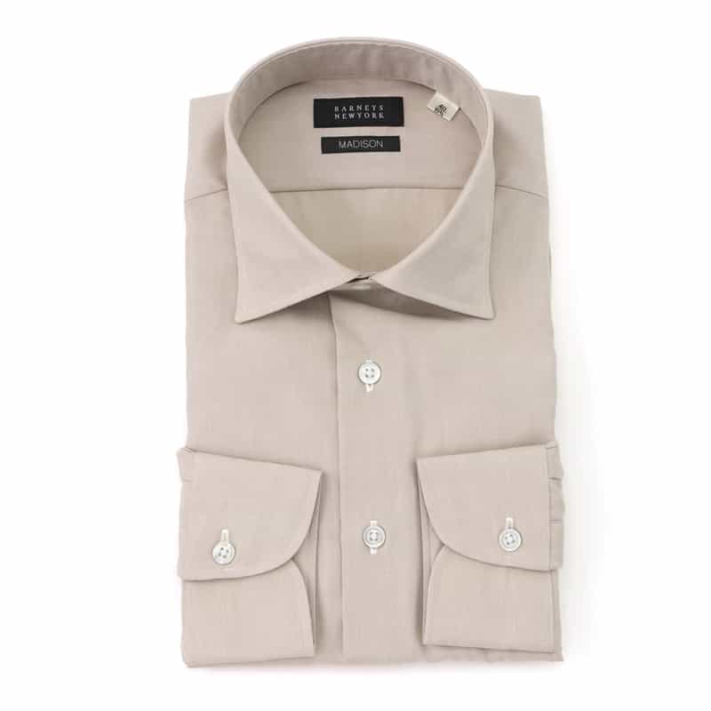 BARNEYS NEW YORK ドレスシャツ"MADISON" BROWN