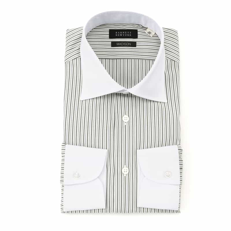 BARNEYS NEW YORK ドレスシャツ"MADISON" GRAY