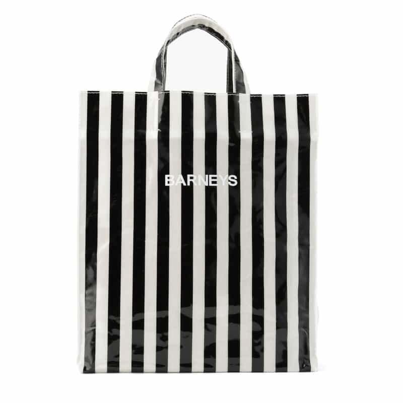 BARNEYS NEW YORK "BARNEYS" ロゴ入りPVCトートバッグ（L） BLACK