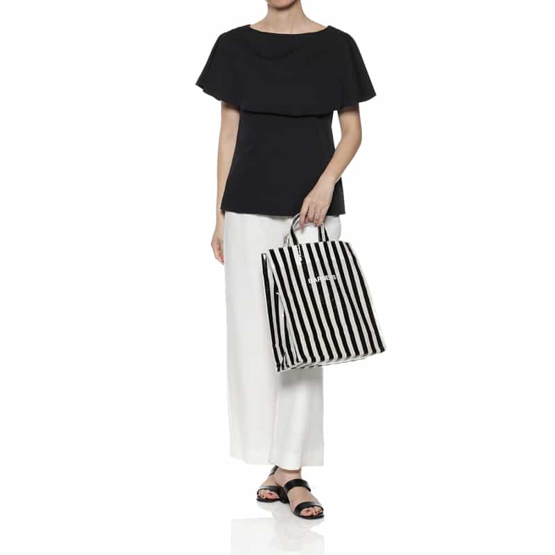 BARNEYS NEW YORK "BARNEYS" ロゴ入りPVCトートバッグ（L） BLACK