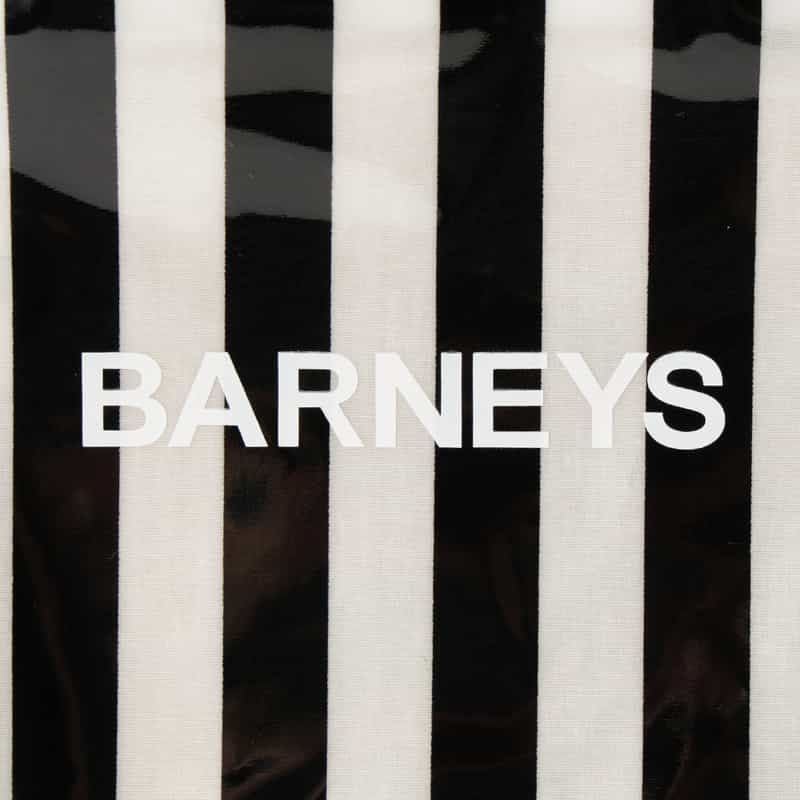 BARNEYS NEW YORK "BARNEYS" ロゴ入りPVCトートバッグ（L） BLACK