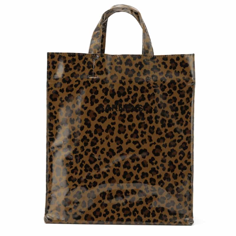 BARNEYS NEW YORK "BARNEYS" ロゴ入りPVCトートバッグ（L） BROWN