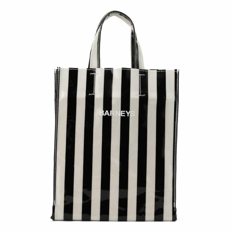 BARNEYS NEW YORK "BARNEYS" ロゴ入りPVCトートバッグ（M） BLACK