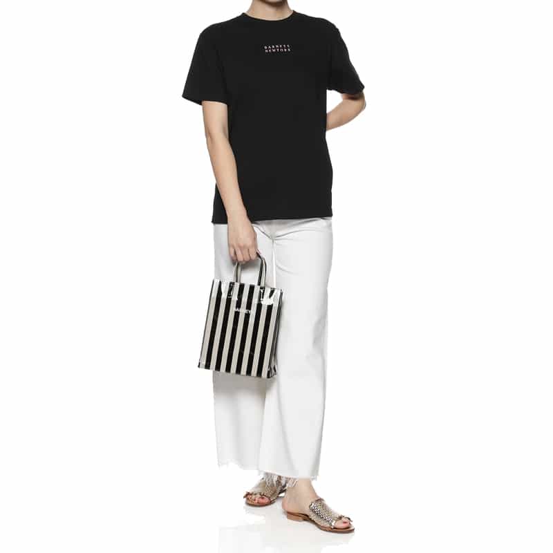 BARNEYS NEW YORK "BARNEYS" ロゴ入りPVCトートバッグ（M） BLACK