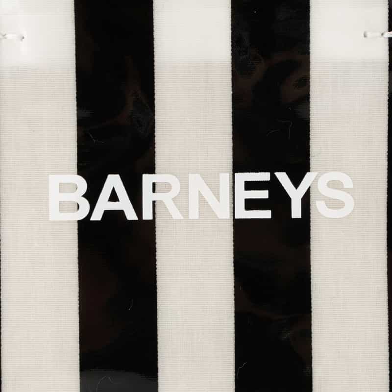 BARNEYS NEW YORK "BARNEYS" ロゴ入りPVCトートバッグ（M） BLACK