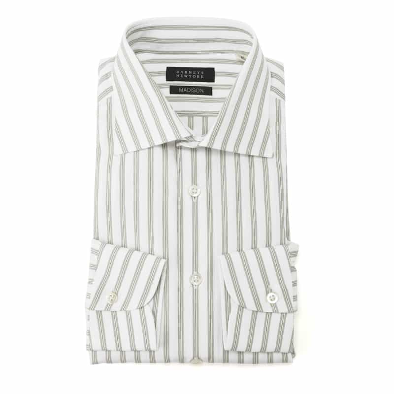 BARNEYS NEW YORK ドレスシャツ "MADISON" KHAKI