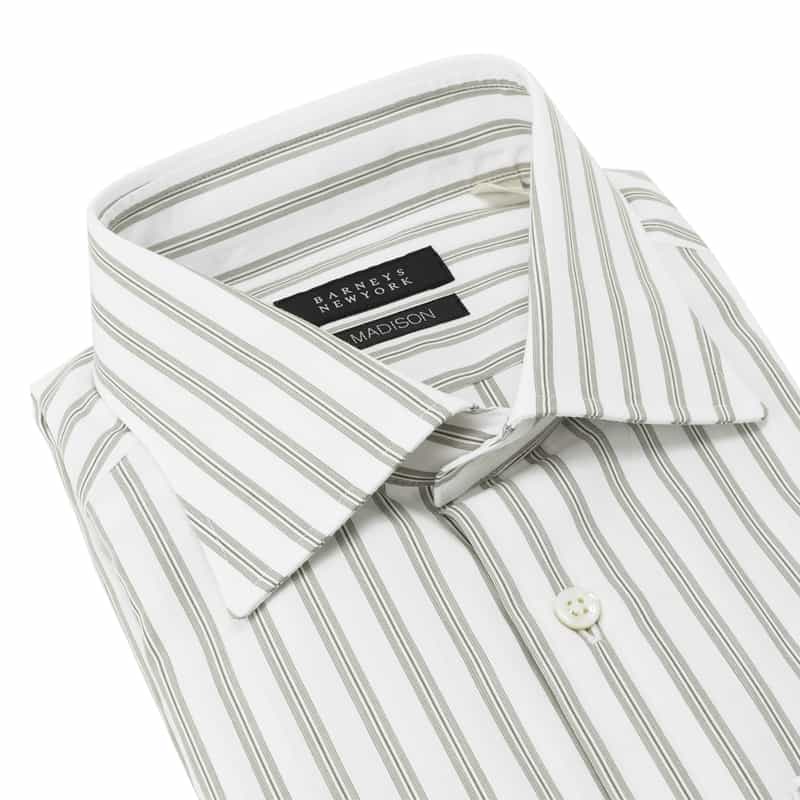 BARNEYS NEW YORK ドレスシャツ "MADISON" KHAKI